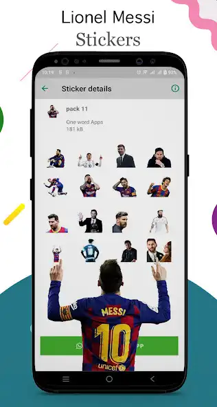 Play Lionel Messi Stickers for WA as an online game Lionel Messi Stickers for WA with UptoPlay