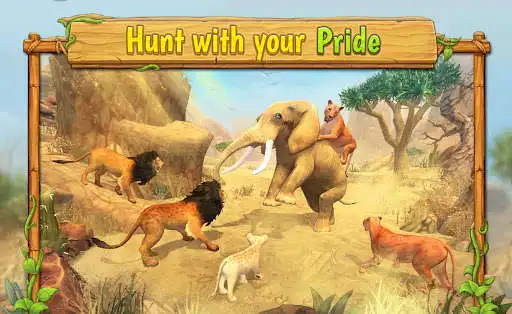 Play Lion Family Sim Online - Animal Simulator as an online game Lion Family Sim Online - Animal Simulator with UptoPlay