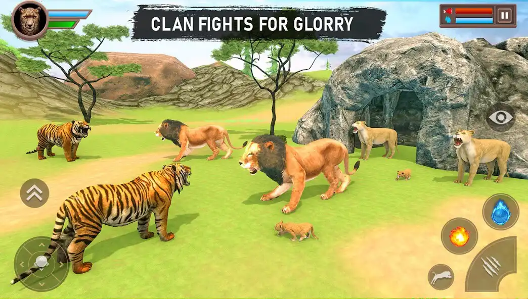 Play Lion Family Survival Games as an online game Lion Family Survival Games with UptoPlay