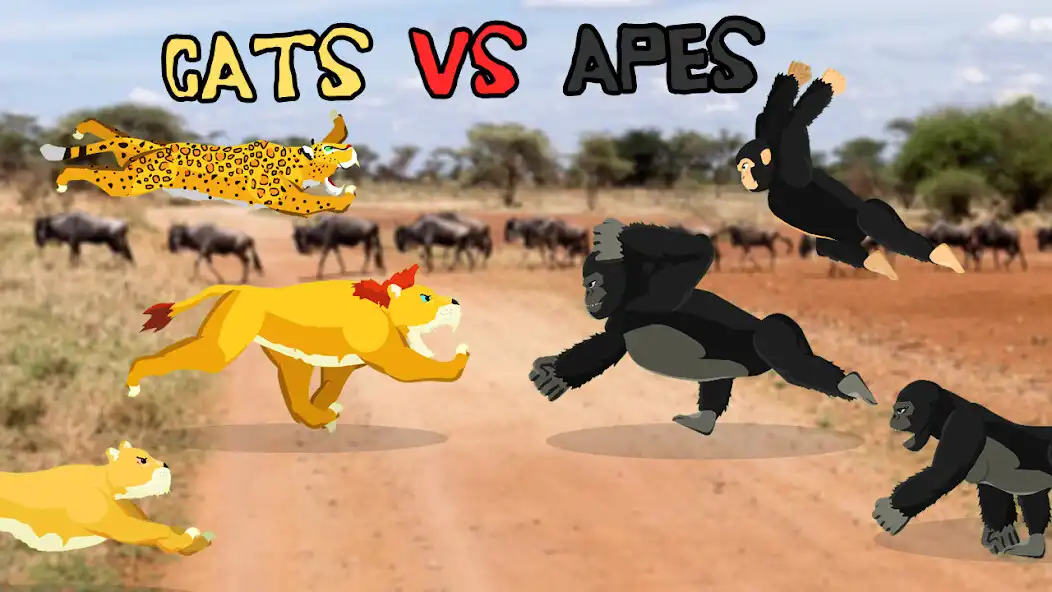 Play Lion Fights Gorilla as an online game Lion Fights Gorilla with UptoPlay