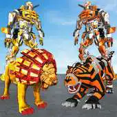 Free play online Lion Robot vs Robot Tiger Wars Transform APK