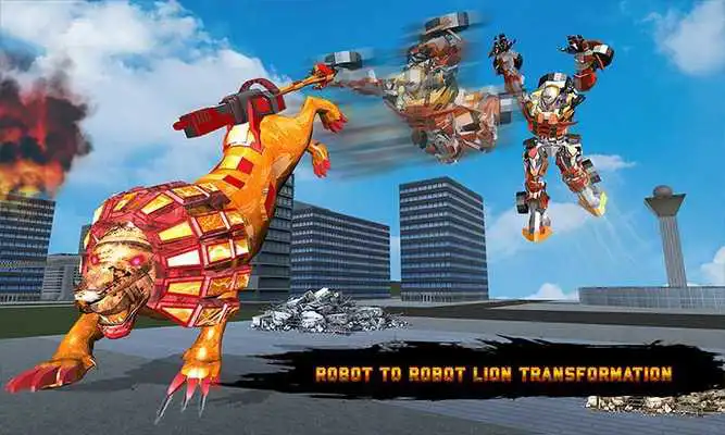 Play Lion Robot vs Robot Tiger Wars Transform