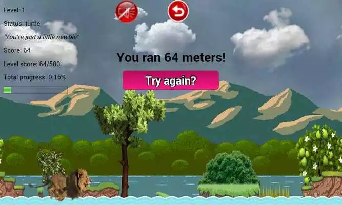 Play Lion Running Attack Jump Over