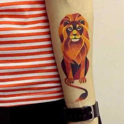 Play Lion Tattoo Design