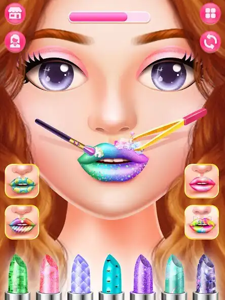 Play Lip Art DIY Makeover Games as an online game Lip Art DIY Makeover Games with UptoPlay