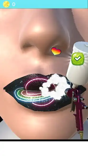 Play Lip Art -Lipstick Makeup Game as an online game Lip Art -Lipstick Makeup Game with UptoPlay