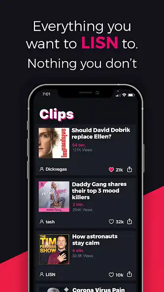Play LISN Podcast Clips  Playlists  and enjoy LISN Podcast Clips  Playlists with UptoPlay