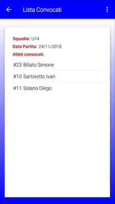 Play Lista Convocati