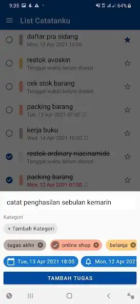 Play List Catatanku  and enjoy List Catatanku with UptoPlay