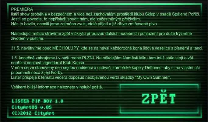 Play Lister Pip Boy v1.0 OLD Phone