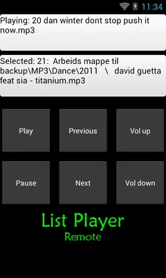 Play List Player remote