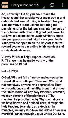Play Litany to St. Prophet Jeremiah