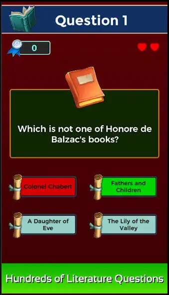 Play Literature Quiz Game as an online game Literature Quiz Game with UptoPlay
