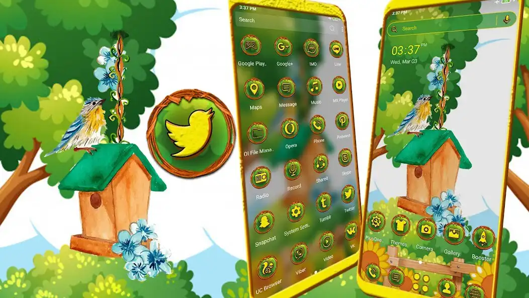 Play Little Bird Home LauncherTheme  and enjoy Little Bird Home LauncherTheme with UptoPlay