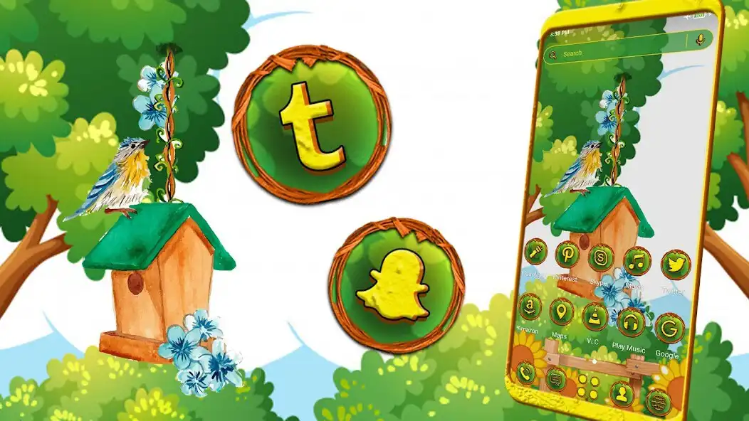 Play Little Bird Home LauncherTheme as an online game Little Bird Home LauncherTheme with UptoPlay