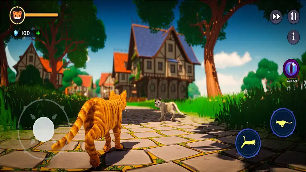 Play Little Cat Kitty Big City 3D as an online game Little Cat Kitty Big City 3D with UptoPlay