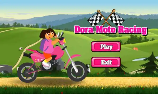 Play Little Dora Moto Hill Racing - Climbing Mountains