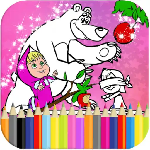 Play Little Girl and Bear Coloring Book APK