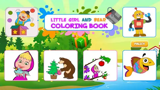 Play Little Girl and Bear Coloring Book  and enjoy Little Girl and Bear Coloring Book with UptoPlay