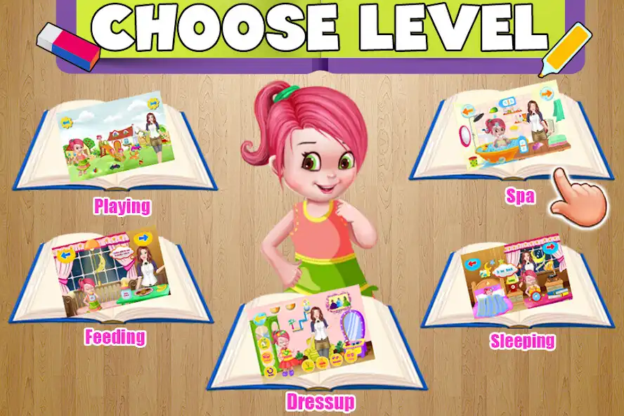 Play Little Girl Learning Day Story  and enjoy Little Girl Learning Day Story with UptoPlay
