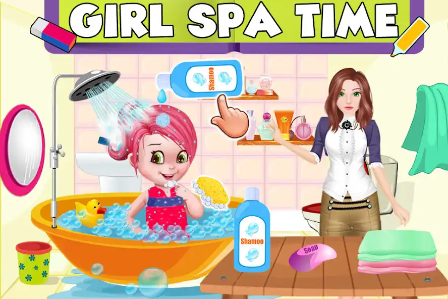 Play Little Girl Learning Day Story as an online game Little Girl Learning Day Story with UptoPlay