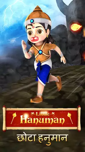 Play Little Hanuman - Endless Adventure Running Game as an online game Little Hanuman - Endless Adventure Running Game with UptoPlay