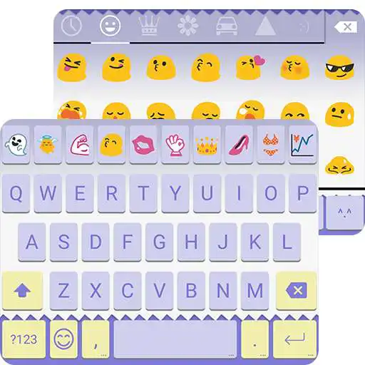 Run free android online Little Lilac Emoji Keyboard APK