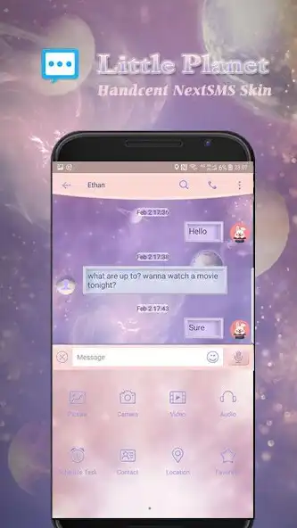 Play Little planet Next SMS skin  and enjoy Little planet Next SMS skin with UptoPlay