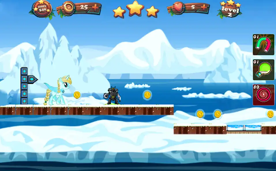 Play Little Pony Runner Frozen Land  and enjoy Little Pony Runner Frozen Land with UptoPlay