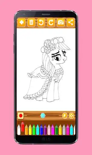 Play Little Pony Unicorn Coloring Book as an online game Little Pony Unicorn Coloring Book with UptoPlay