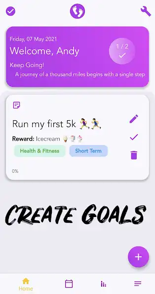 Play Little Steps - Big Goals: Goal  Habit Tracker  and enjoy Little Steps - Big Goals: Goal  Habit Tracker with UptoPlay