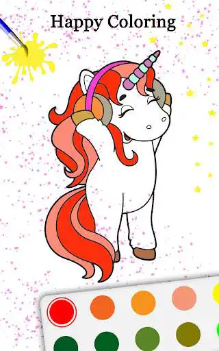 Play Little Unicorn Coloring: Pony Coloring Book Horses as an online game Little Unicorn Coloring: Pony Coloring Book Horses with UptoPlay