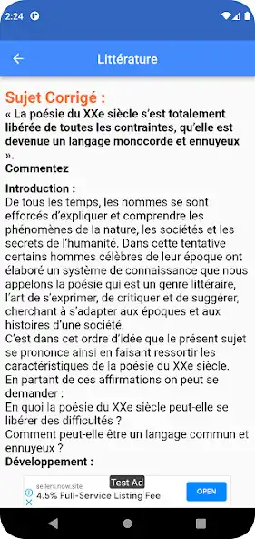 Play Littérature - Sujets Corrigés as an online game Littérature - Sujets Corrigés with UptoPlay