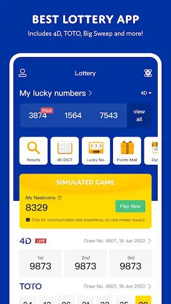 Play Live 4D TOTO SWEEP - Huat ah  and enjoy Live 4D TOTO SWEEP - Huat ah with UptoPlay