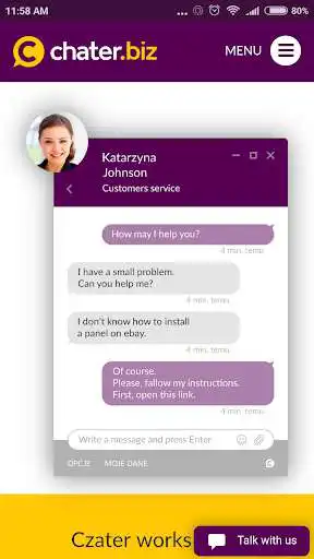 Play Live chat for website - Chater.biz as an online game Live chat for website - Chater.biz with UptoPlay
