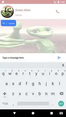 Play Live Chat With Green Alien - Prank