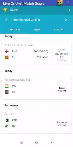 Play Live Cricket Match Scores