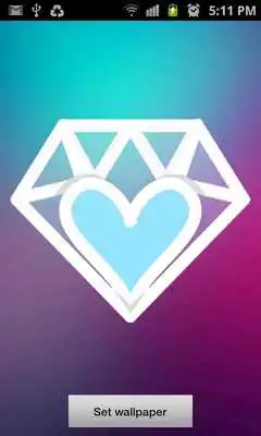 Play Live Diamond Heart Wallpaper