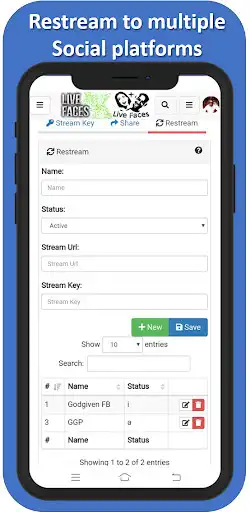 Play Live Faces - Restream, Go Live as an online game Live Faces - Restream, Go Live with UptoPlay