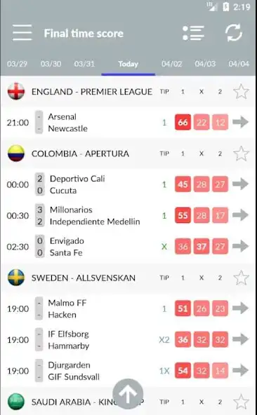 Play Live Footy Predictions as an online game Live Footy Predictions with UptoPlay