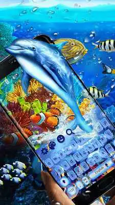 Play Live Ocean Dolphin Keyboard Theme