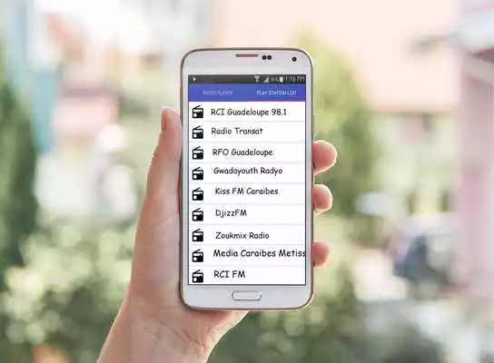 Play live radio for Guadeloupe