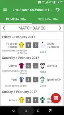 Play Live Scores for Liga Nos Portugal 2018/2019