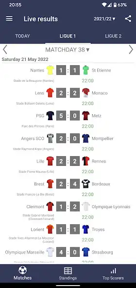 Play Live Scores for Ligue 1 France as an online game Live Scores for Ligue 1 France with UptoPlay