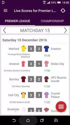 Play Live Scores for Premier League as an online game Live Scores for Premier League with UptoPlay