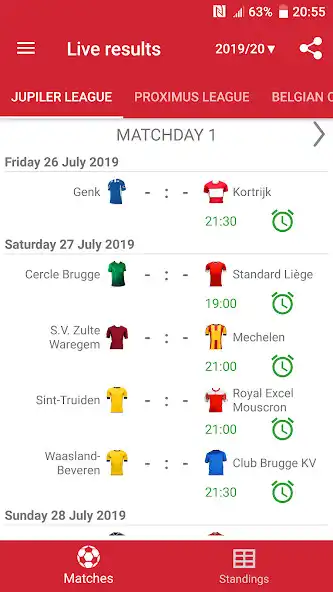 Play Live Scores Jupiler Pro League  and enjoy Live Scores Jupiler Pro League with UptoPlay