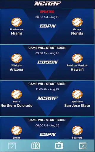 Play Live Streaming NCAA Football  and enjoy Live Streaming NCAA Football with UptoPlay