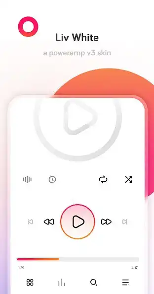 Play Liv White - Poweramp v3 Skin  and enjoy Liv White - Poweramp v3 Skin with UptoPlay