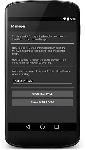 Play APK LLScript Fast Run Tool  and enjoy LLScript Fast Run Tool with UptoPlay net.pierrox.lightning_launcher_extreme