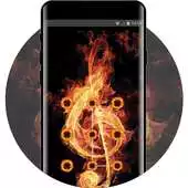 Free play online Lock theme for burning iron note wallpaper APK